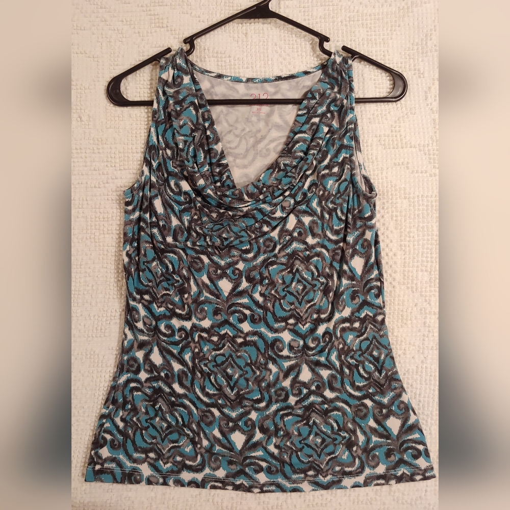 Sleeveless 212 Collection Cowl Neck Top size XS